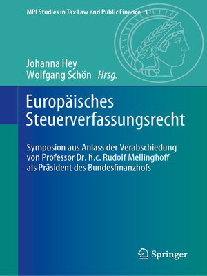 cover image of Europäisches Steuerverfassungsrecht